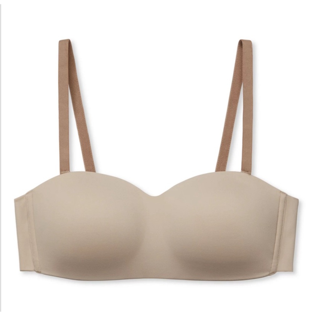 NWT Warners Easy Does It Easy Size Lightly Lined Wireless Strapless Bra. XL.